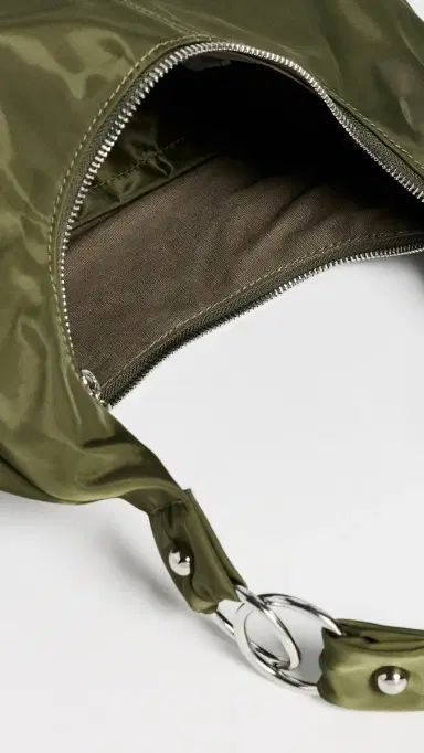 Damson Madder Gene Oversized Nylon Bag Olive One Size | Thumbnail 6