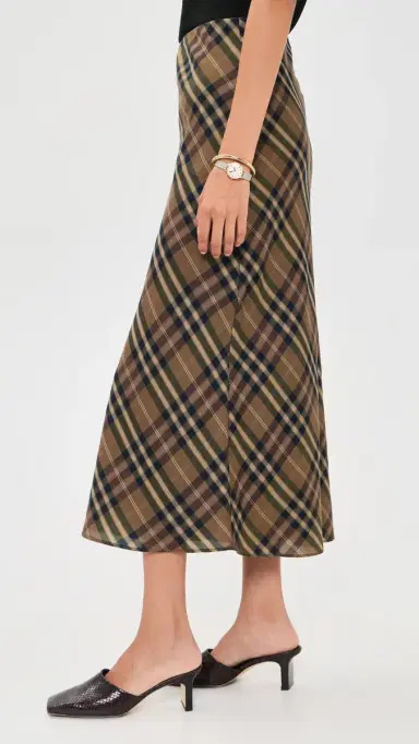 Joe's Jeans The Ines Midi Skirt Camel Plaid | Thumbnail 4 Joe's Jeans The Ines Midi Skirt Camel Plaid | Thumbnail 4