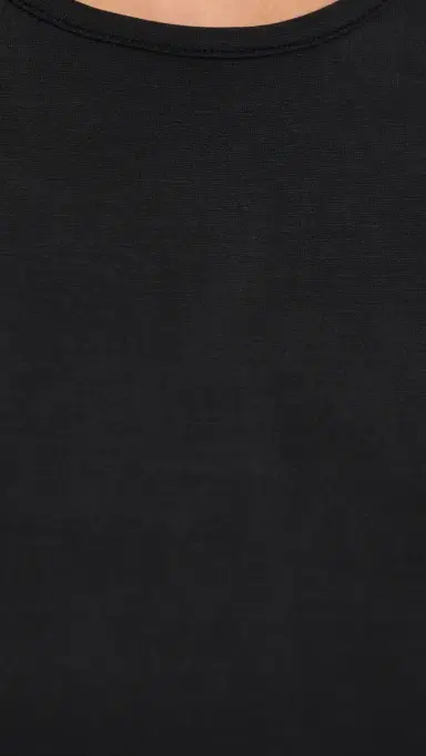 Tibi Feather Weight Viscose Neoprene Short Sleeve Tee Black | Thumbnail 6