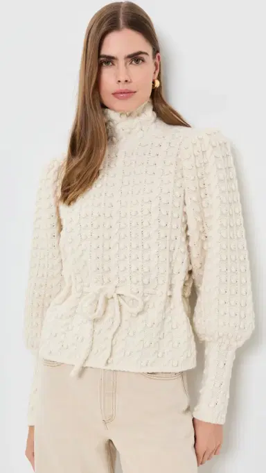 Zimmermann Valiant Wool Bauble Sweater Cream | Thumbnail 2