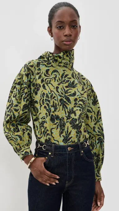 Ulla Johnson Pastel Long Sleeve Cotton Blouse | Thumbnail 2