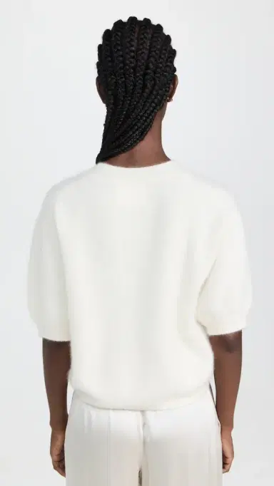Lisa Yang Juniper Cashmere Sweater Cream Brushed | Thumbnail 3 Lisa Yang Juniper Cashmere Sweater Cream Brushed | Thumbnail 3