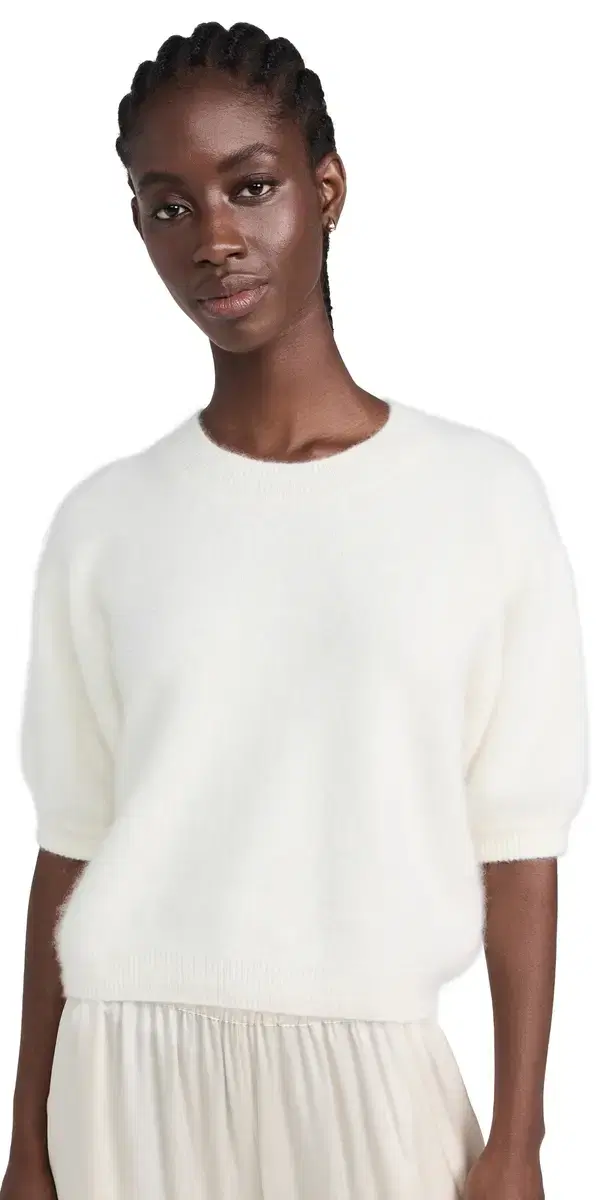 Juniper Cashmere Sweater Cream Brushed