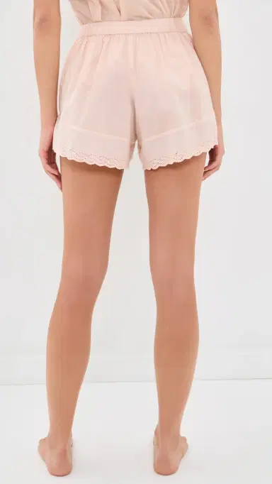 THE GREAT. The Eyelet Tap Shorts Washed Rose | Thumbnail 3
