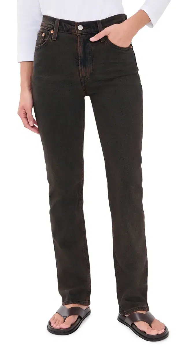 Levi's Ribcage Slim Jeans Over A Cup Srty