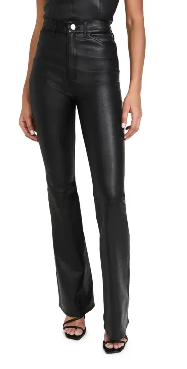 Sprwmn 5 Pocket Micro Flare eather Pants Black | Thumbnail 1 Sprwmn 5 Pocket Micro Flare eather Pants Black | Thumbnail 1