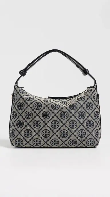 Tory Burch Mellow T Monogram Shoulder Bag Tory Navy One Size | Thumbnail 2 Tory Burch Mellow T Monogram Shoulder Bag Tory Navy One Size | Thumbnail 2