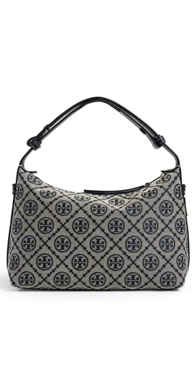 Tory Burch Mellow T Monogram Shoulder Bag Tory Navy One Size | Thumbnail 1 Tory Burch Mellow T Monogram Shoulder Bag Tory Navy One Size | Thumbnail 1