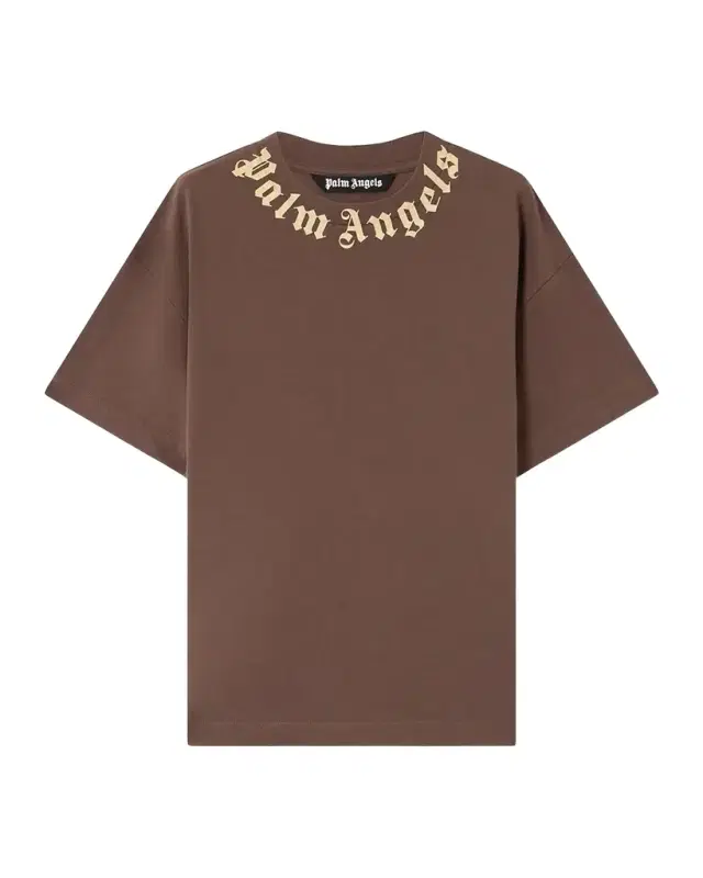 Palm Angels Men's Neck-Logo Crewneck T-Shirt