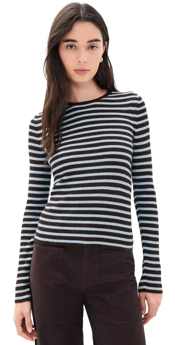 La Ligne triped Fitted Sweater Chocolate/ky