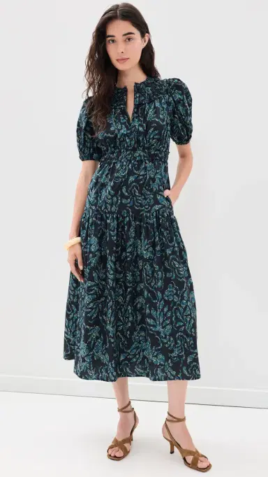 Ulla Johnson Othella Short Sleeve Cotton Dress | Thumbnail 2