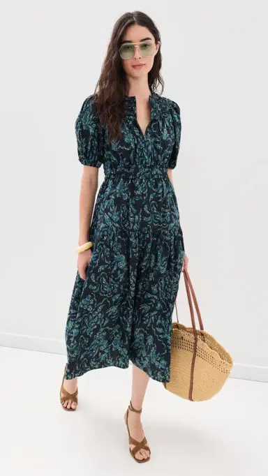 Ulla Johnson Othella Short Sleeve Cotton Dress | Thumbnail 5
