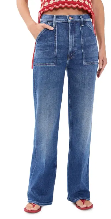 Mother Petite Lil Patch Maven Sneak Jeans | Thumbnail 1 Mother Petite Lil Patch Maven Sneak Jeans | Thumbnail 1