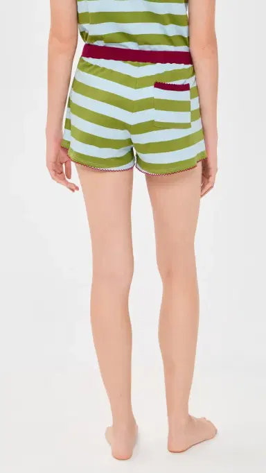 Cozyland by Morgan Lane Tate PJ Shorts Olive/Ice | Thumbnail 3