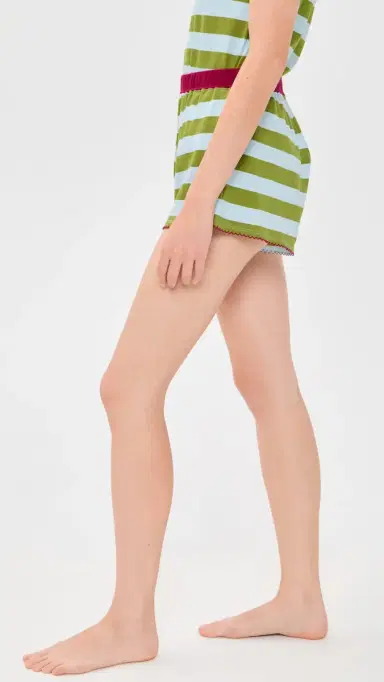 Cozyland by Morgan Lane Tate PJ Shorts Olive/Ice | Thumbnail 4