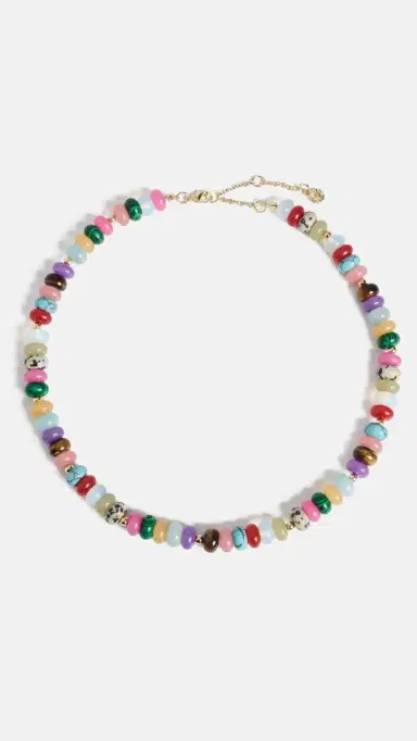 BaubleBar Aaliyah Semi-Precious Beaded Necklace Multi One Size | Thumbnail 2