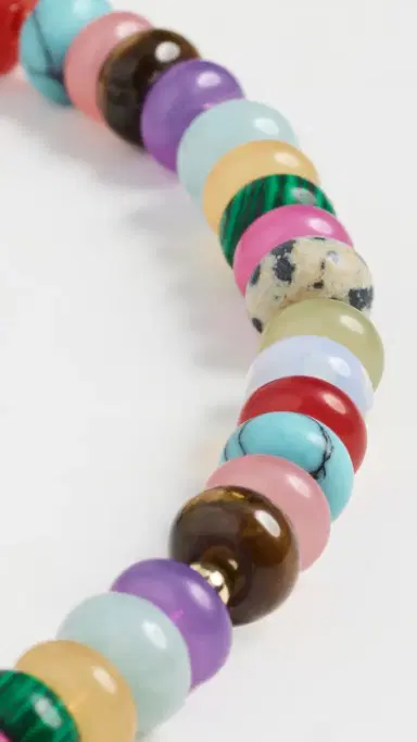 BaubleBar Aaliyah Semi-Precious Beaded Necklace Multi One Size | Thumbnail 4