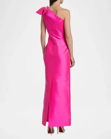 SACHIN BABI Bonnie One-Shoulder Satin Gown | Thumbnail 3