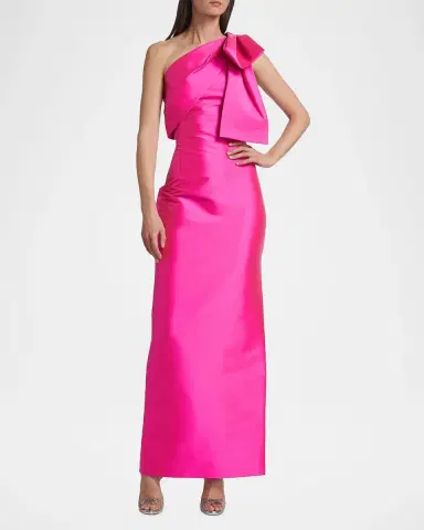 SACHIN BABI Bonnie One-Shoulder Satin Gown | Thumbnail 4