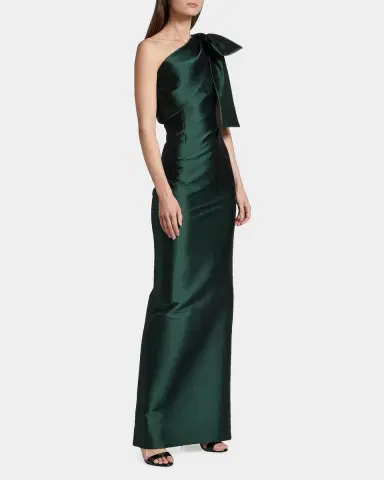 SACHIN BABI Bonnie One-Shoulder Satin Column Gown | Thumbnail 2