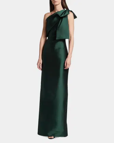 SACHIN BABI Bonnie One-Shoulder Satin Column Gown | Thumbnail 7
