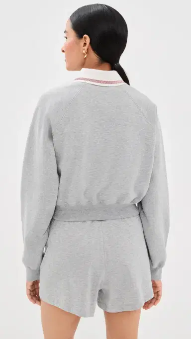 Versace Greca Collared Sweatshirt Grey Melange/White | Thumbnail 3 Versace Greca Collared Sweatshirt Grey Melange/White | Thumbnail 3