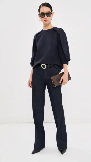 Tibi Indigo Denim Pat Jeans Dark Denim | Thumbnail 5