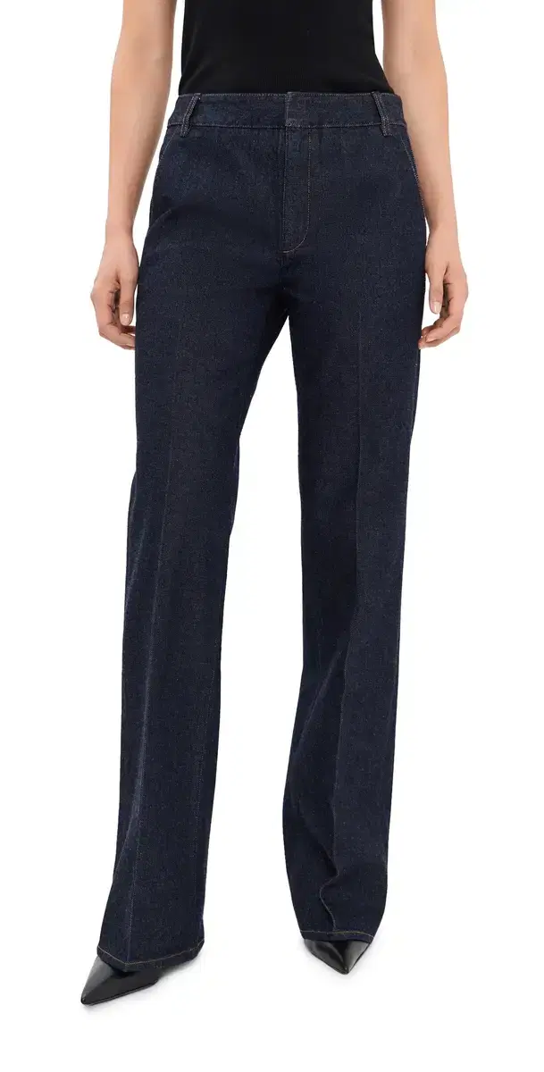 Tibi Indigo Denim Pat Jeans Dark Denim