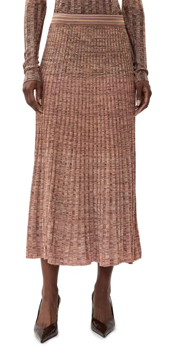 Zimmermann Mouline Rib Midi Skirt