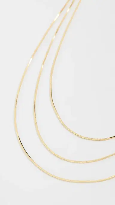 SHASHI Golden Line Necklace Gold One Size | Thumbnail 4