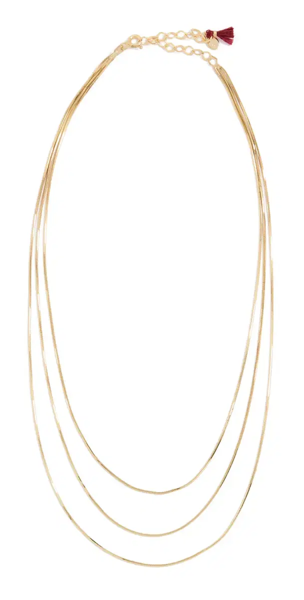 SHASHI Golden Line Necklace Gold One Size