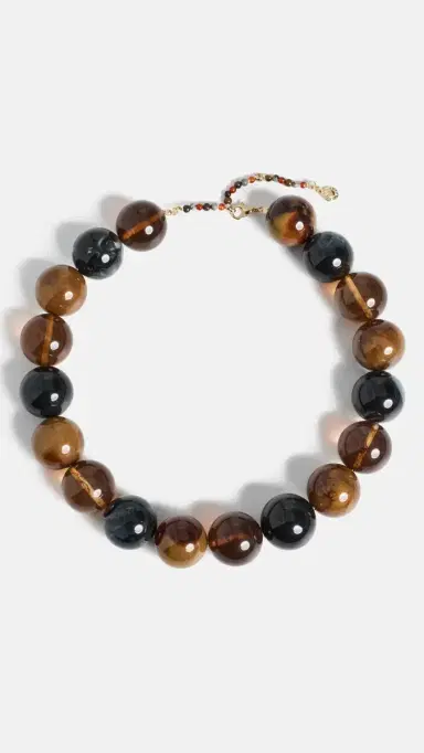 BaubleBar Jane Beaded Necklace Brown Multi One Size | Thumbnail 2