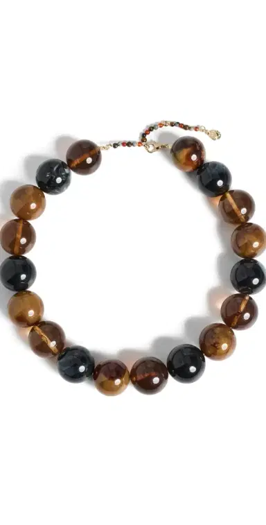 BaubleBar Jane Beaded Necklace Brown Multi One Size | Thumbnail 1
