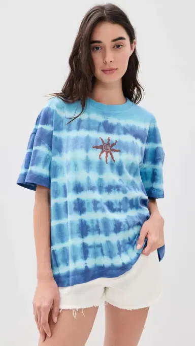 Ciao Ciao Vacation Curacao Tie-Dye Tee Tide | Thumbnail 2