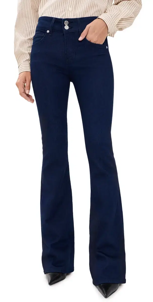 Veronica Beard Jean Beverly Skinny Flare Jeans Indigo Rinse