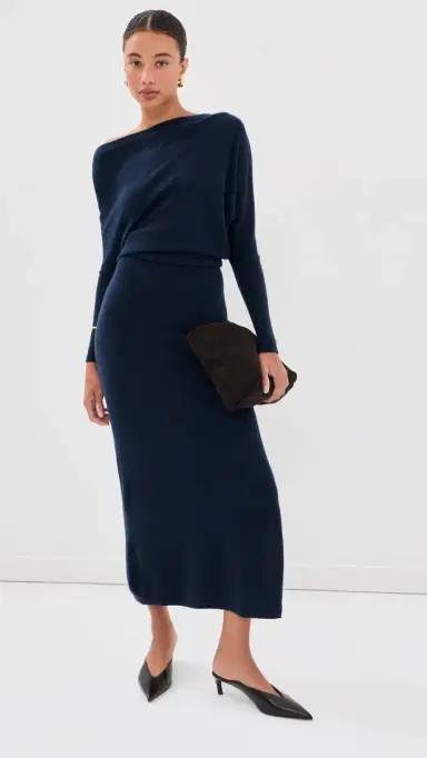 Altuzarra Kasos Cashmere Dress Navy | Thumbnail 2 Altuzarra Kasos Cashmere Dress Navy | Thumbnail 2