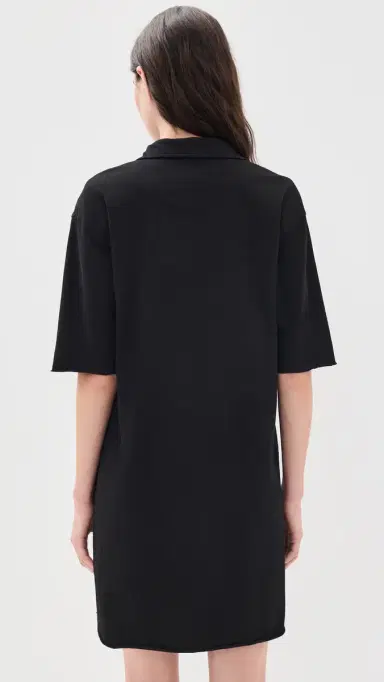 FRANK & EILEEN Emma Mini Henley Dress Black | Thumbnail 3
