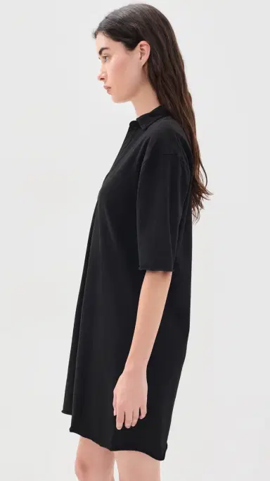 FRANK & EILEEN Emma Mini Henley Dress Black | Thumbnail 4