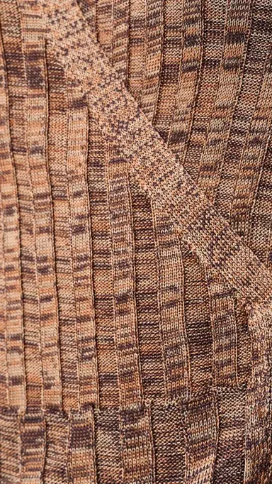 Zimmermann Mouline Rib Sweater Wrap Top Chocolate Multi 2 | Thumbnail 6