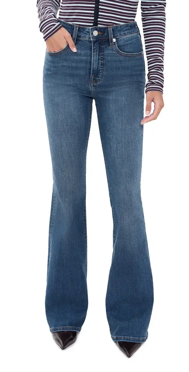 Good American Good Legs Flare Jeans Blue4