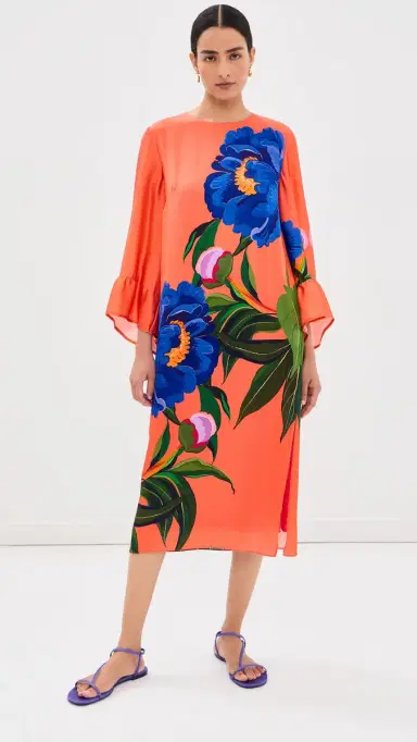 Borgo de Nor Celeste Dress Floral Candy P. Ment | Thumbnail 2 Borgo de Nor Celeste Dress Floral Candy P. Ment | Thumbnail 2