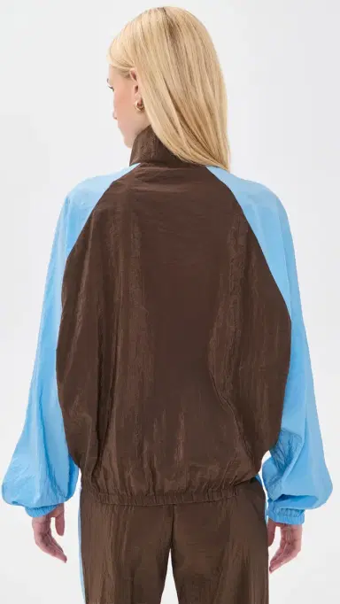 La Ligne Half Zip Windbreaker Chocolate/Cerulean | Thumbnail 3