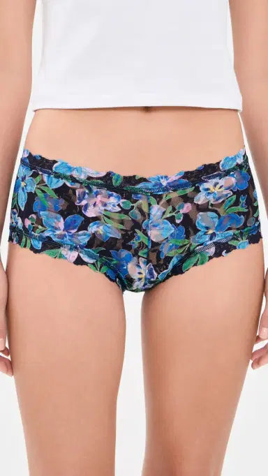 Hanky Panky ignature Lace Incognito Boy Shorts Ocean Blooms | Thumbnail 2