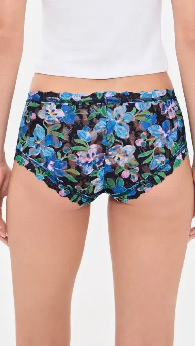 Hanky Panky ignature Lace Incognito Boy Shorts Ocean Blooms | Thumbnail 3