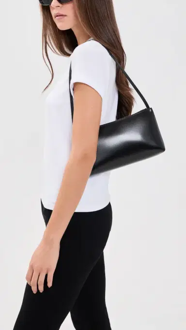 MANSUR GAVRIEL Gaia Shoulder Bag Black/Flamma | Thumbnail 3 MANSUR GAVRIEL Gaia Shoulder Bag Black/Flamma | Thumbnail 3