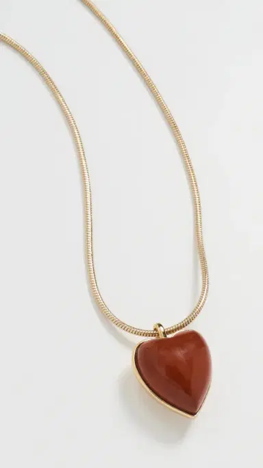 Jennifer Fisher Puffy Heart Adjustable Choker Necklace Red Jasper One Size | Thumbnail 2