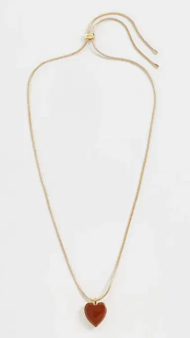 Jennifer Fisher Puffy Heart Adjustable Choker Necklace Red Jasper One Size | Thumbnail 4