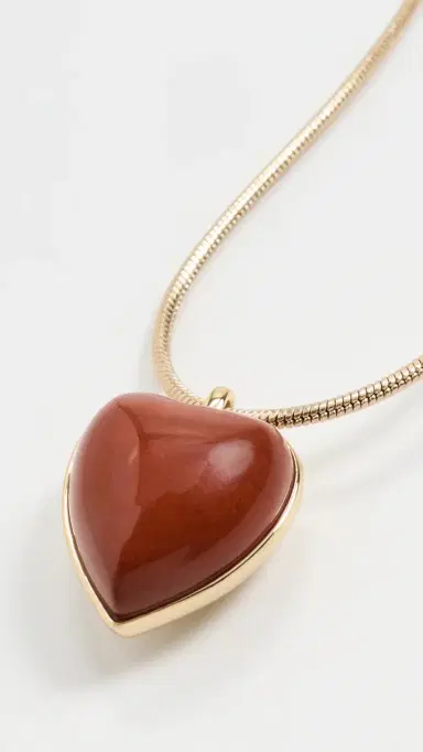 Jennifer Fisher Puffy Heart Adjustable Choker Necklace Red Jasper One Size | Thumbnail 5