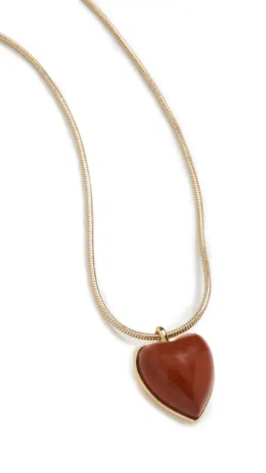 Jennifer Fisher Puffy Heart Adjustable Choker Necklace Red Jasper One Size | Thumbnail 6
