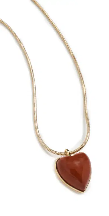 Jennifer Fisher Puffy Heart Adjustable Choker Necklace Red Jasper One Size | Thumbnail 1